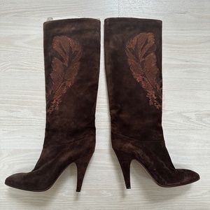 Casadei Vero Cuoio Vintage Suede Brown Boots